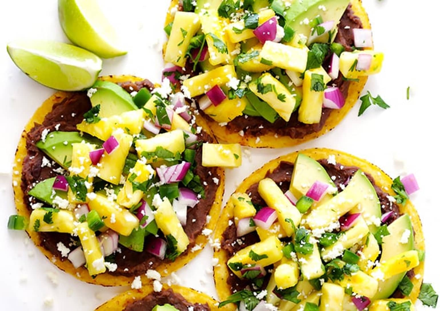 10-Minute Pineapple & Black Bean Tostadas